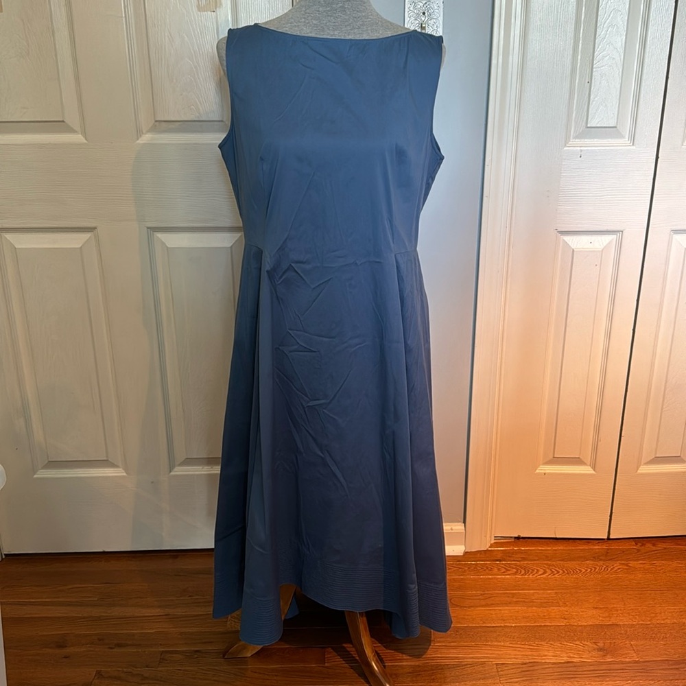 NWOT Lafayette 148 NY Pleated Blue Dress
